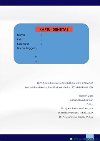 LKPD 1 Komponen dan Fungsi Darah