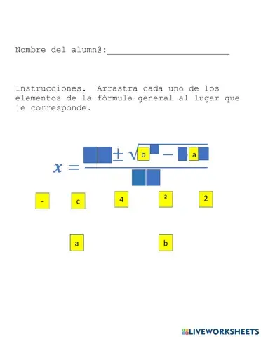 Rompecabezas Fórmula General