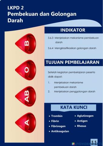 LKPD 2 Penggolongan dan Pembekuan Darah
