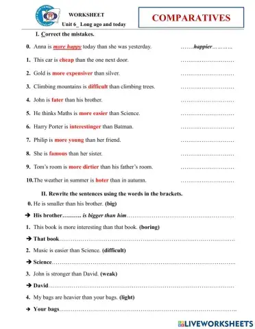 EOW4. Unit 6. Comparatives 4