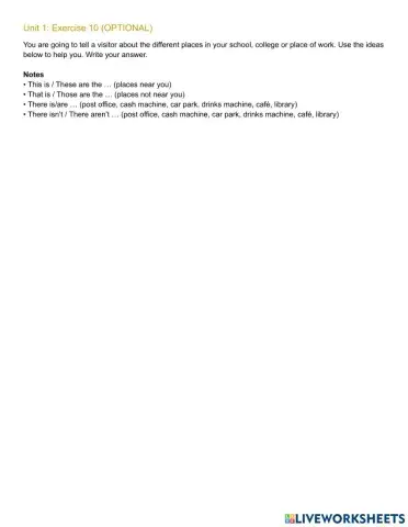 Mindset Foundation - Languague Builder Skills Modules - Unit 1 Ex10