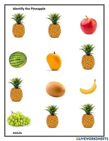 Identify pineapples