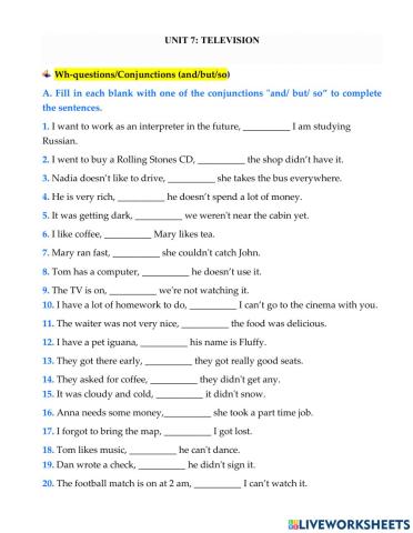 English 6 - unit 7 - grammar