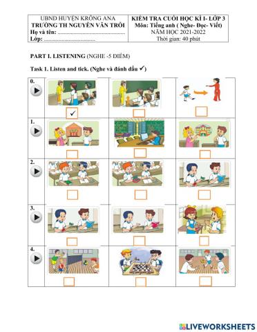 BÀI KIỂM TRA CUỐI KÌ 1-TIẾNG ANH 3-NVT-KRONGANA