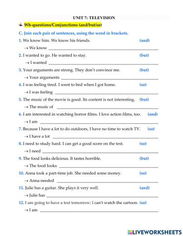 English 6 - unit 7 - grammar