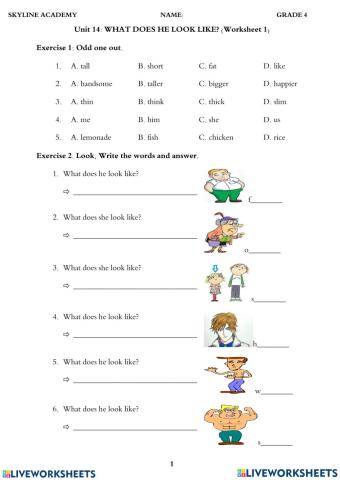 Unit 14 what does he look like?