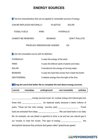 Energy general concepts
