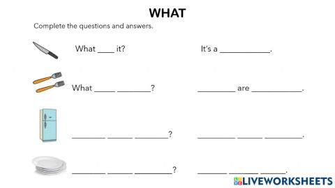 What - Kitchen Vocabulary