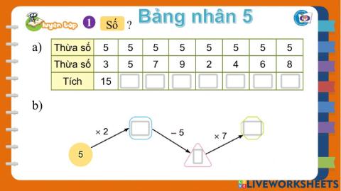 Bảng nhân 5