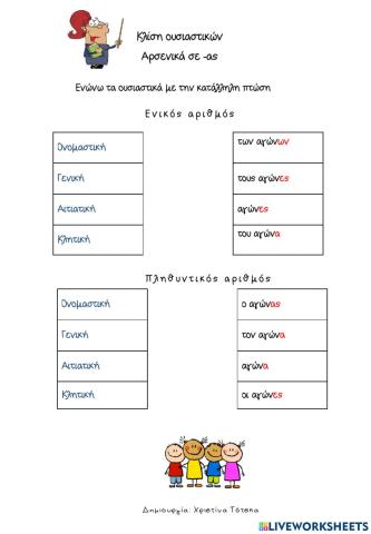 Αρσενικά σε -ας