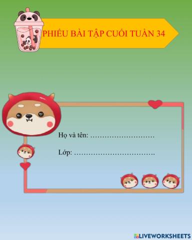 Bài tập cuối tuần 3