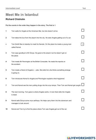 MEET ME IN ISTANBUL Test