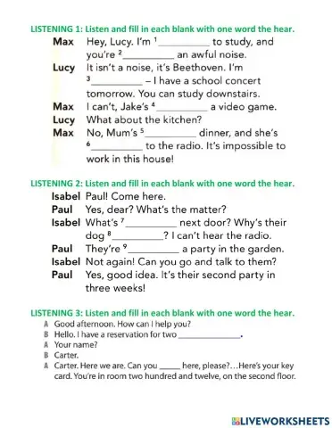 Elemetary listening pratice