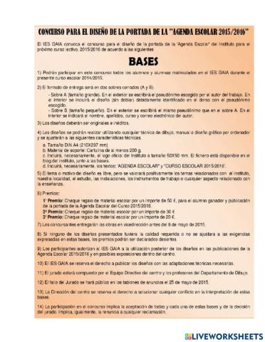 Bases de un concurso