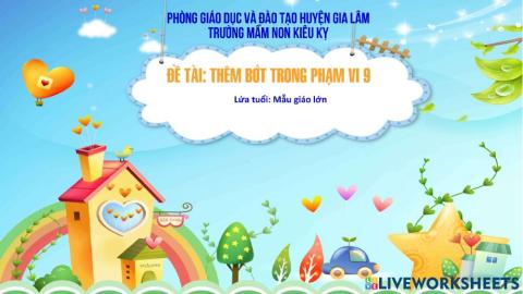 Thêm bớt trong  phạm vi 9