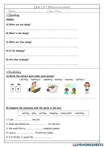 Worksheet u8 SG1