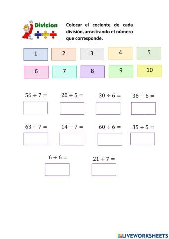 División para una cifra
