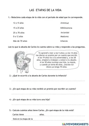 Etapas de la vida