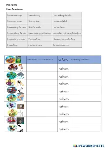 Past simple - continuous