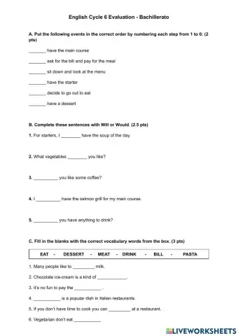 Cycle 6 English Exit Ticket