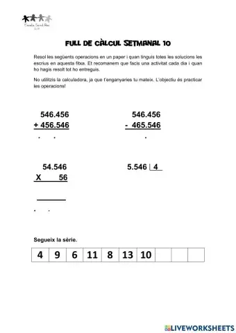Full de càlcul 10