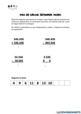 Full de càlcul 10-PI