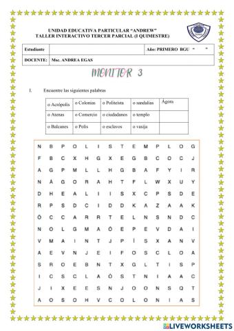 Taller civilizaciones antiguas