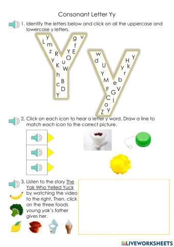 Consonant Letter Yy