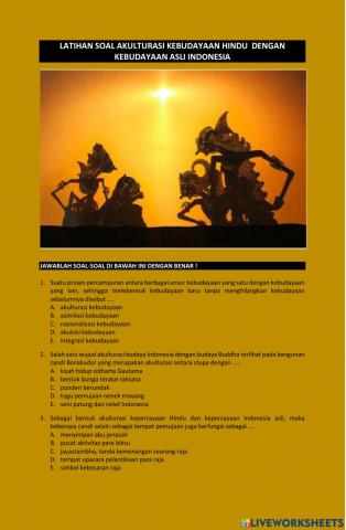 Akulturasi Hindu - Indonesia