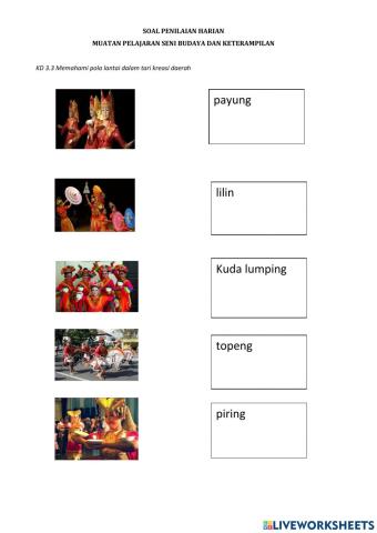 Soal Penilaian Harian SBDP