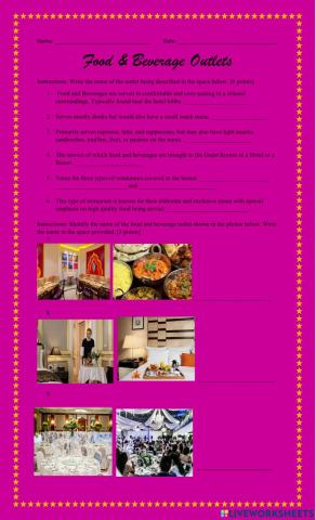 Food & Beverage Outlets