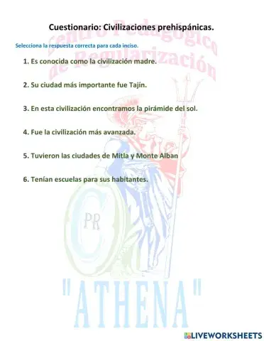 Civilizaciones prehispánicas