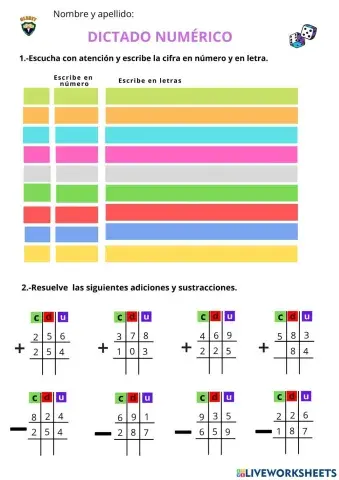 Dictado familia del 500