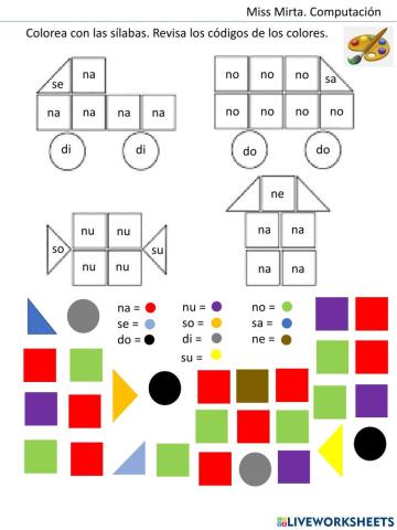 Colorea con sílabas