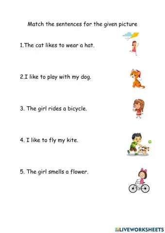 Match the correct sentence