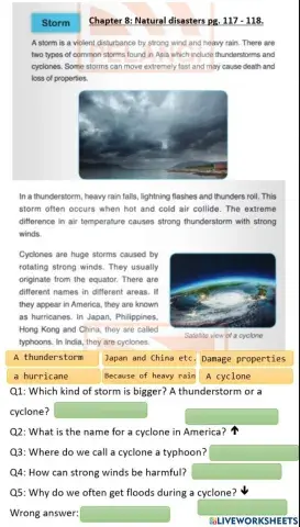 Storms and natural disasters