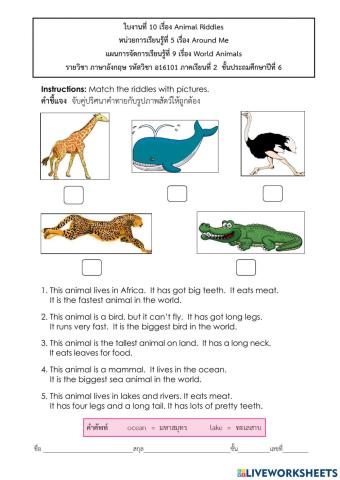 World Animals : Animal Fact File