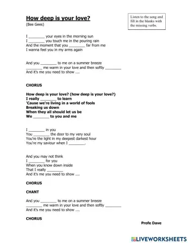 How deep is your love