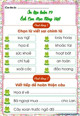 Tiếng Việt-Chủ đề 19