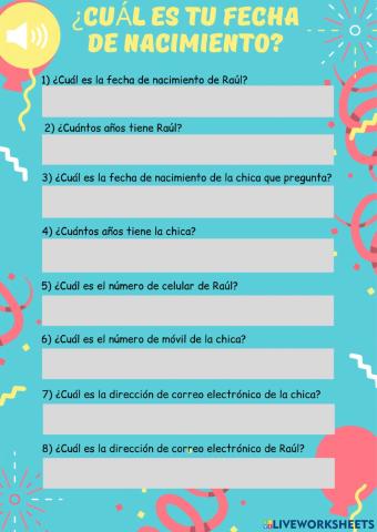 ¿Cuál es tu fecha de nacimiento?