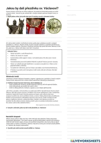 Jakou přezdivku by dali sv. Václavovi?