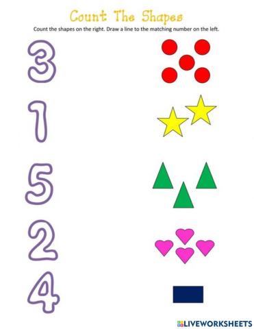 Matching numbers and shapes
