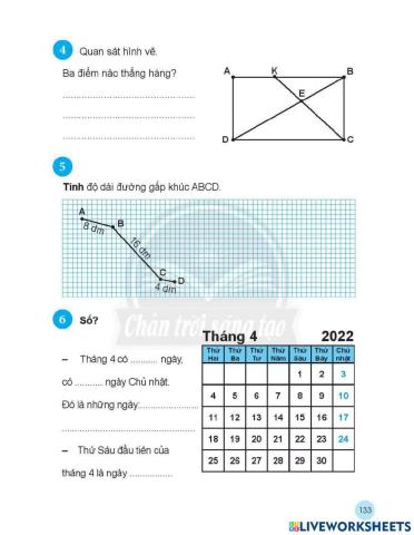 Phiếu bài tập toán trang 133-134 lớp 2