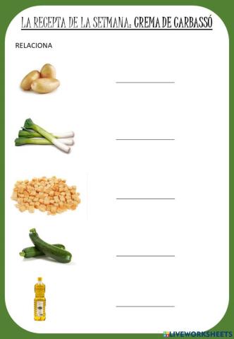 Crema de carbassó - escribir