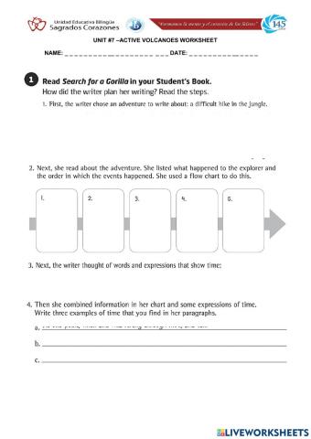 Chronological Information Worksheet