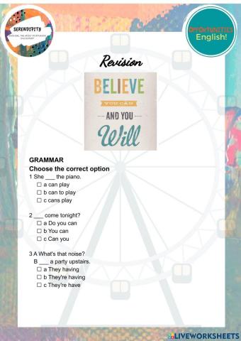 Revise and check units 5&6, elementary