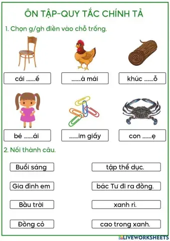 Quy tắc chính tả g-gh