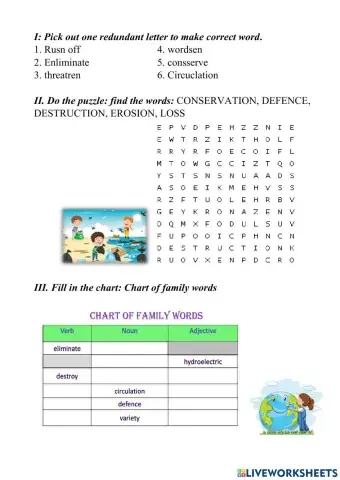 Vocabulary: Topic 10: Conservation - Reading (1) - English 10