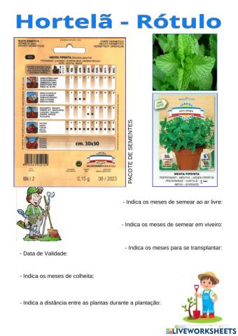 Hortelã - Rótulo