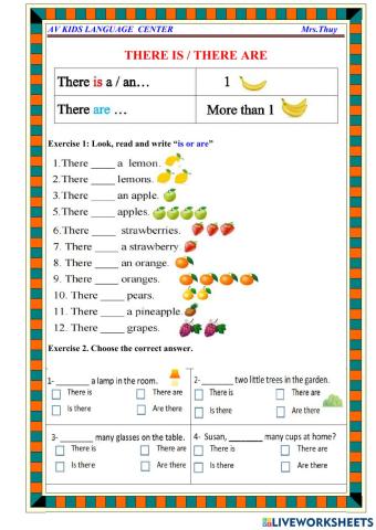 PBT There is - There are  Mrs.Thuy